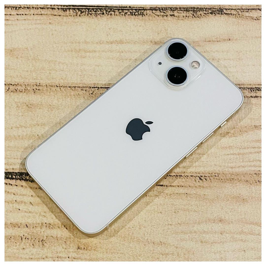 【美品】iPhone13mini ホワイト 128GB SIMフリー 100%