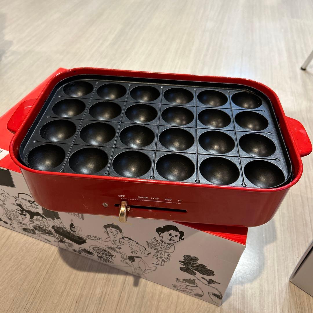 BRUNO たこ焼き器 レッド 24穴