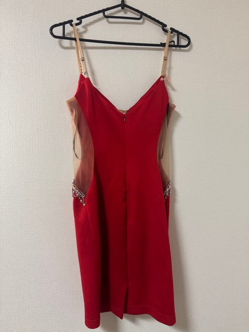 angelR エンジェルアール　赤　ドレス　ビジュー　S