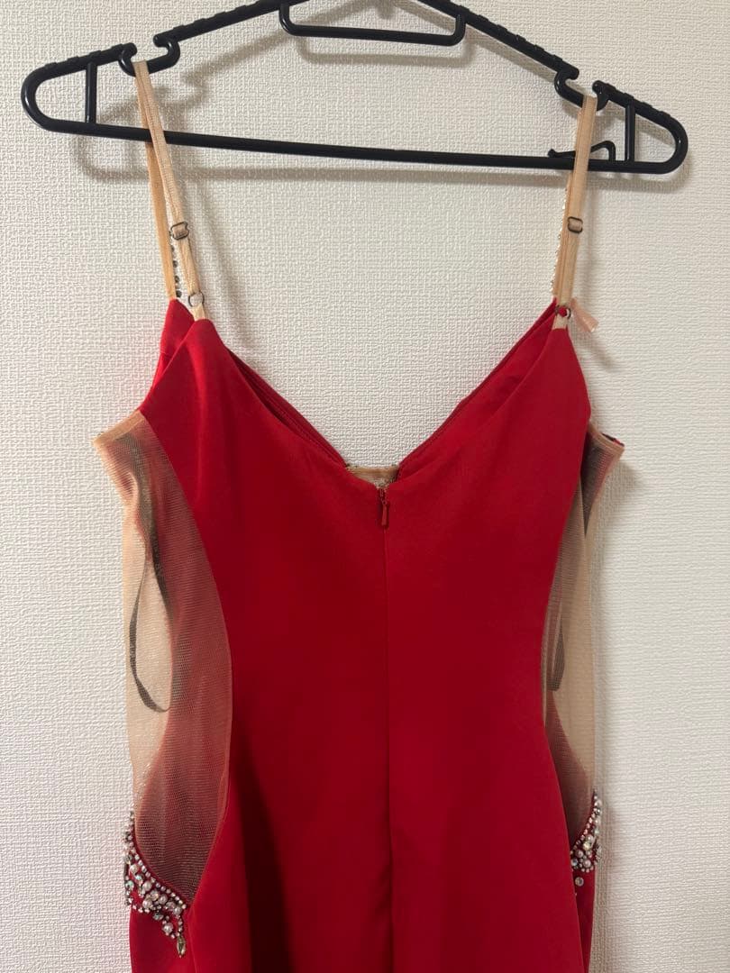 angelR エンジェルアール　赤　ドレス　ビジュー　S
