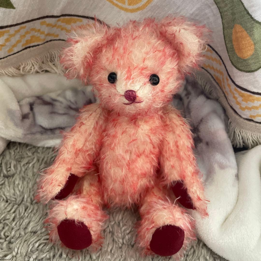 テディベア　ピンク　ぬいぐるみ　レトロ　ヴィンテージ