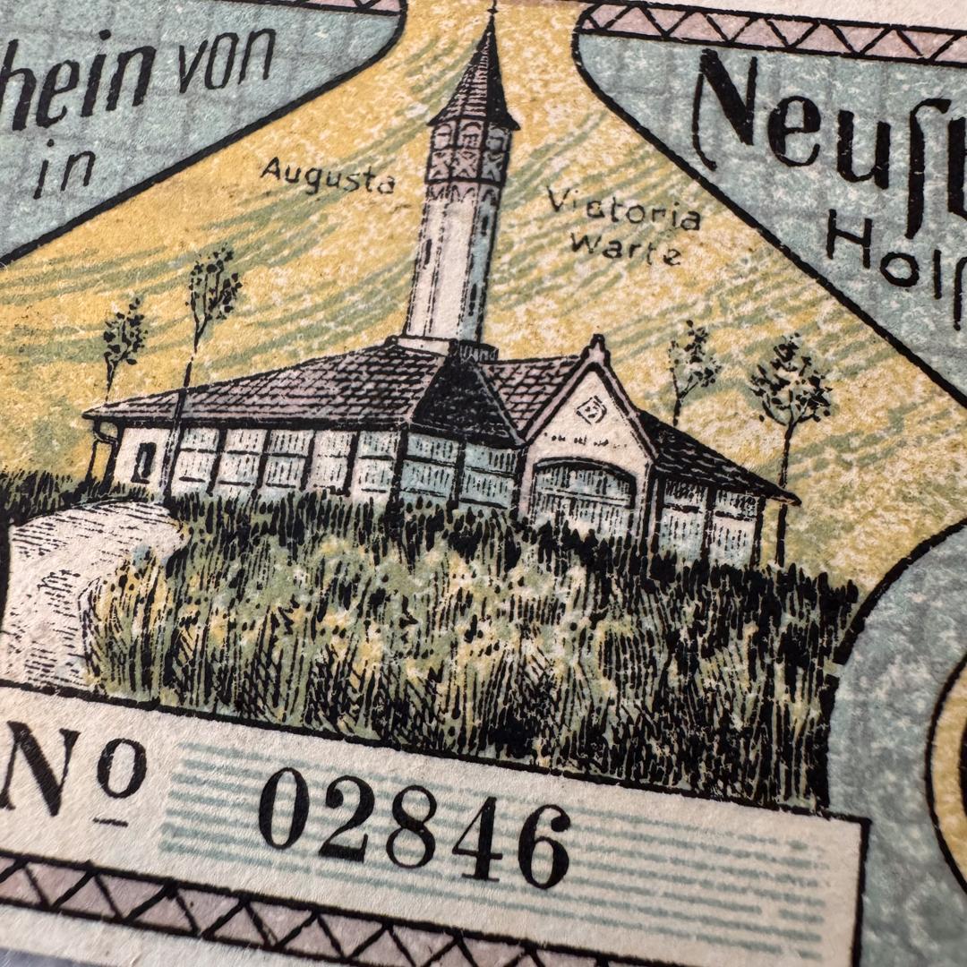 本物保証 アンティーク額装＋希少ノートゲルト5点セット ドイツ