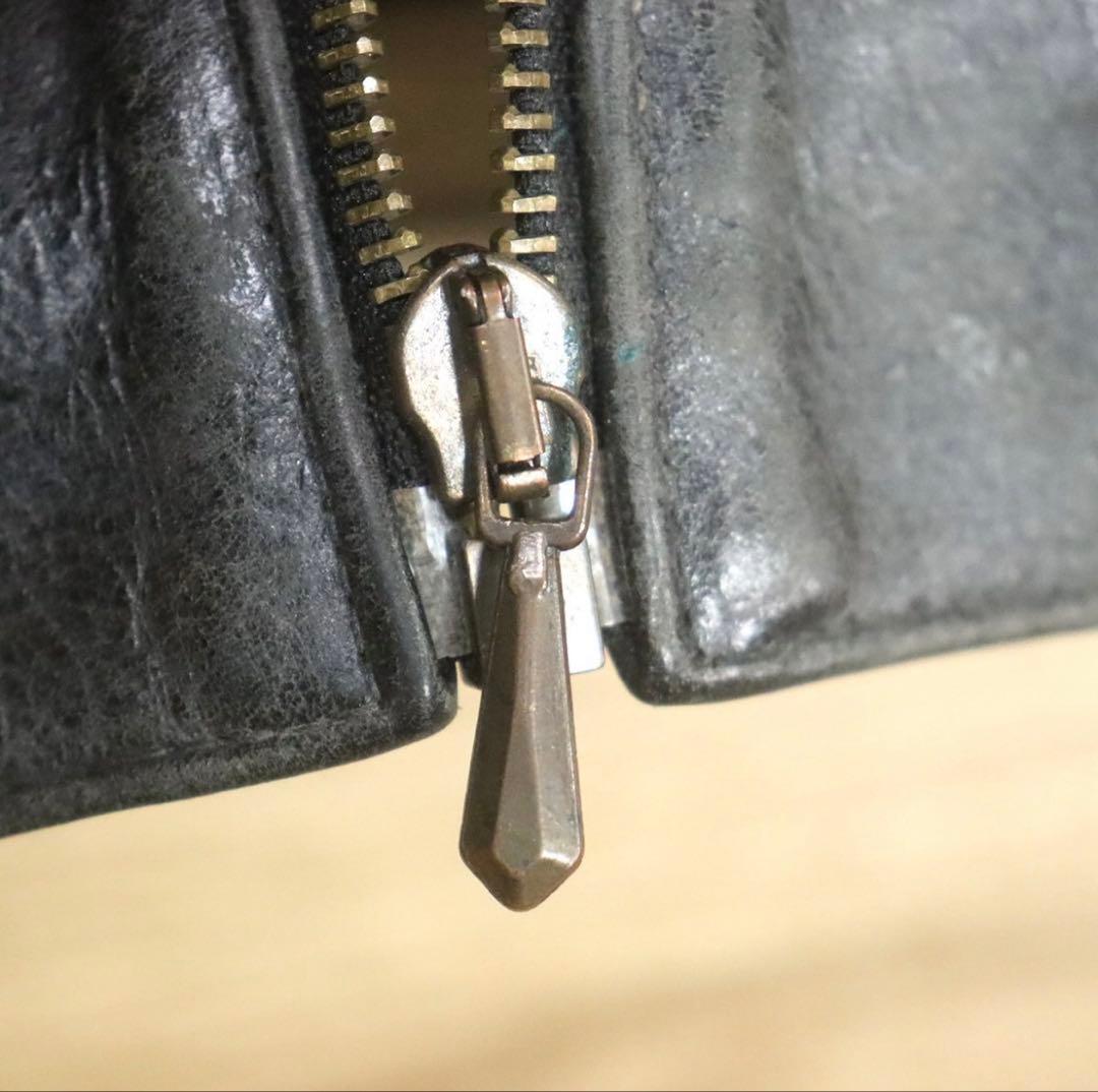 イワマツヒロシ　ユーロ　ビンテージ　クロップド丈　レザージャケット