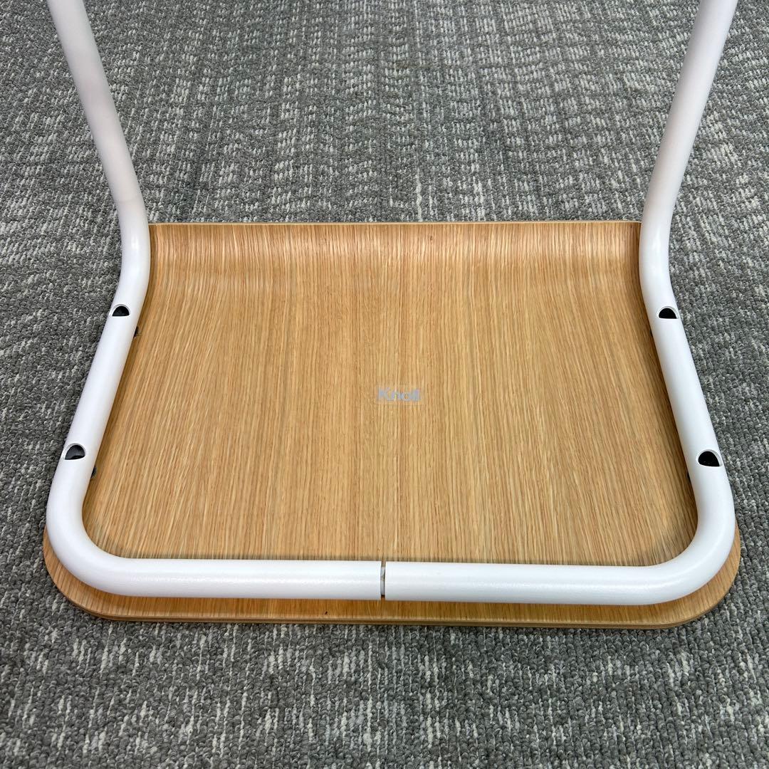 ③Knoll/ノル トボガン プルアップテーブル　ホワイトxホワイトオーク