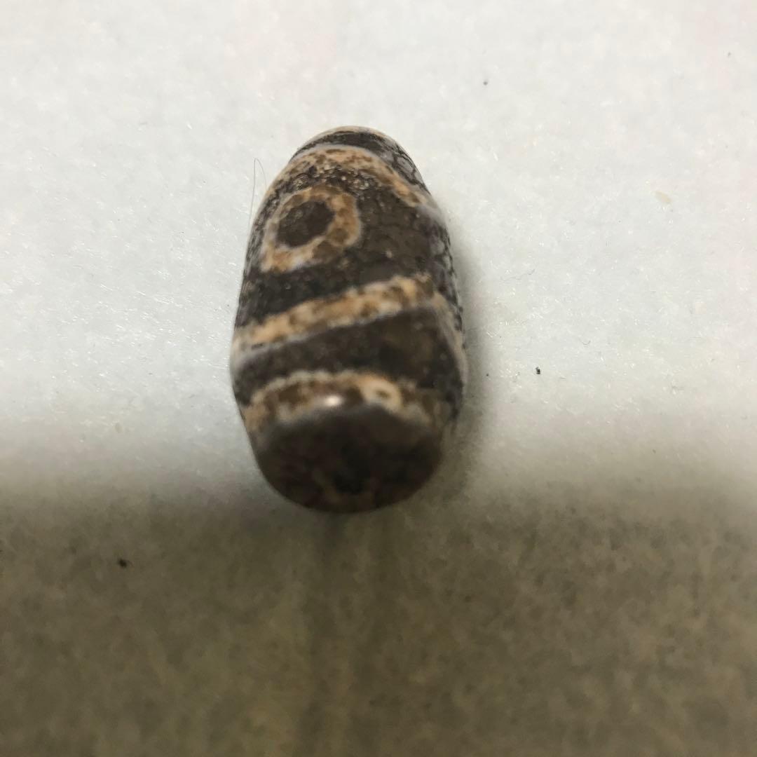 超激レア珍品‼︎ 古代老礦石　たまご型蓮花三眼天珠　マニア向け　フジヤマ