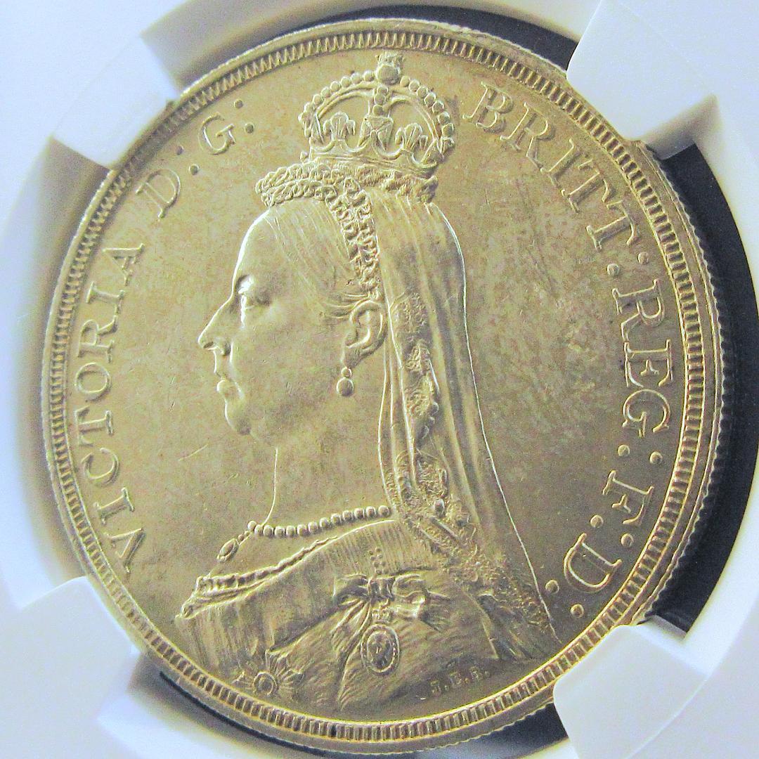 1887 イギリス クラウン 銀貨 ゴールデンジュビリー NGC 