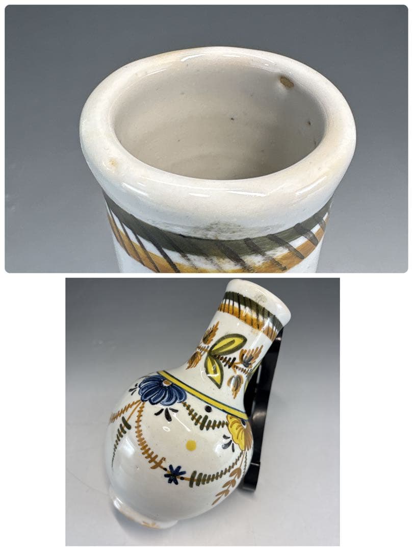 【中古品】スペイン•タラベラ色絵皆具　堀内宗完書付