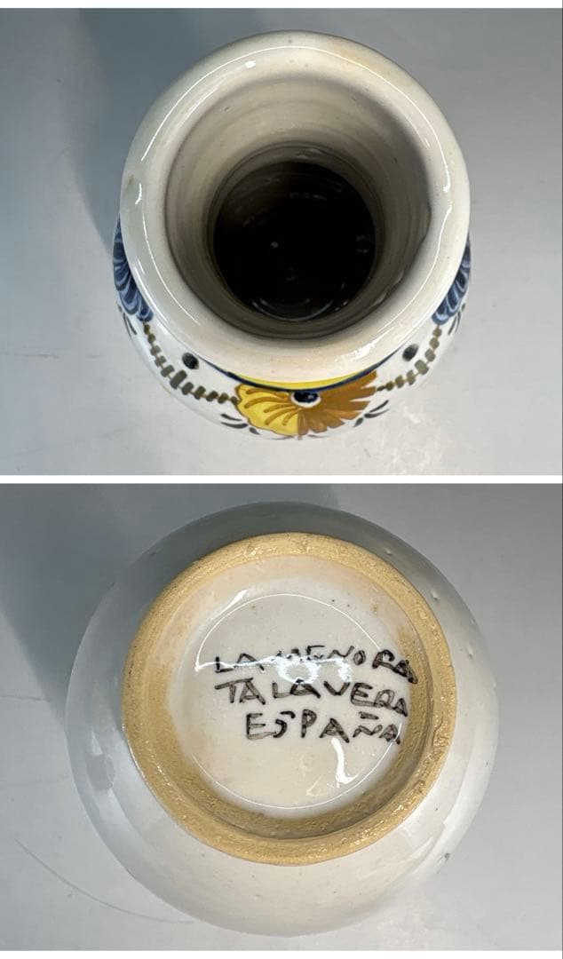 【中古品】スペイン•タラベラ色絵皆具　堀内宗完書付