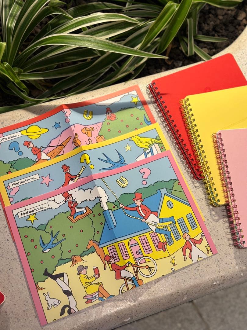 【希少】HERMES 非売品 限定ノートブック 馬さがし 全３色+おまけ