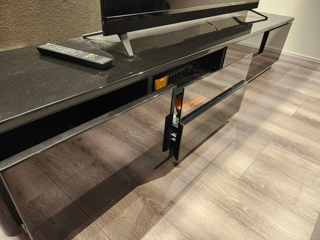 【時間限定】ピアノブラックテレビ台 引き出し付き テレビセット