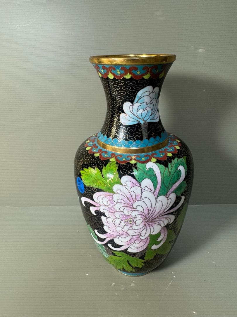 2491 七宝焼　景泰藍　琺瑯　花瓶