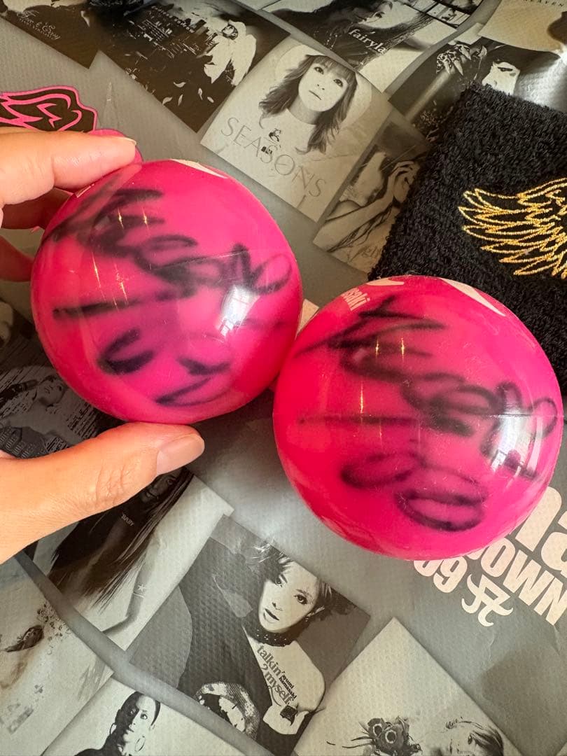 浜崎あゆみ 本人直筆サインボール 2008-2009カウントダウングッズ セット