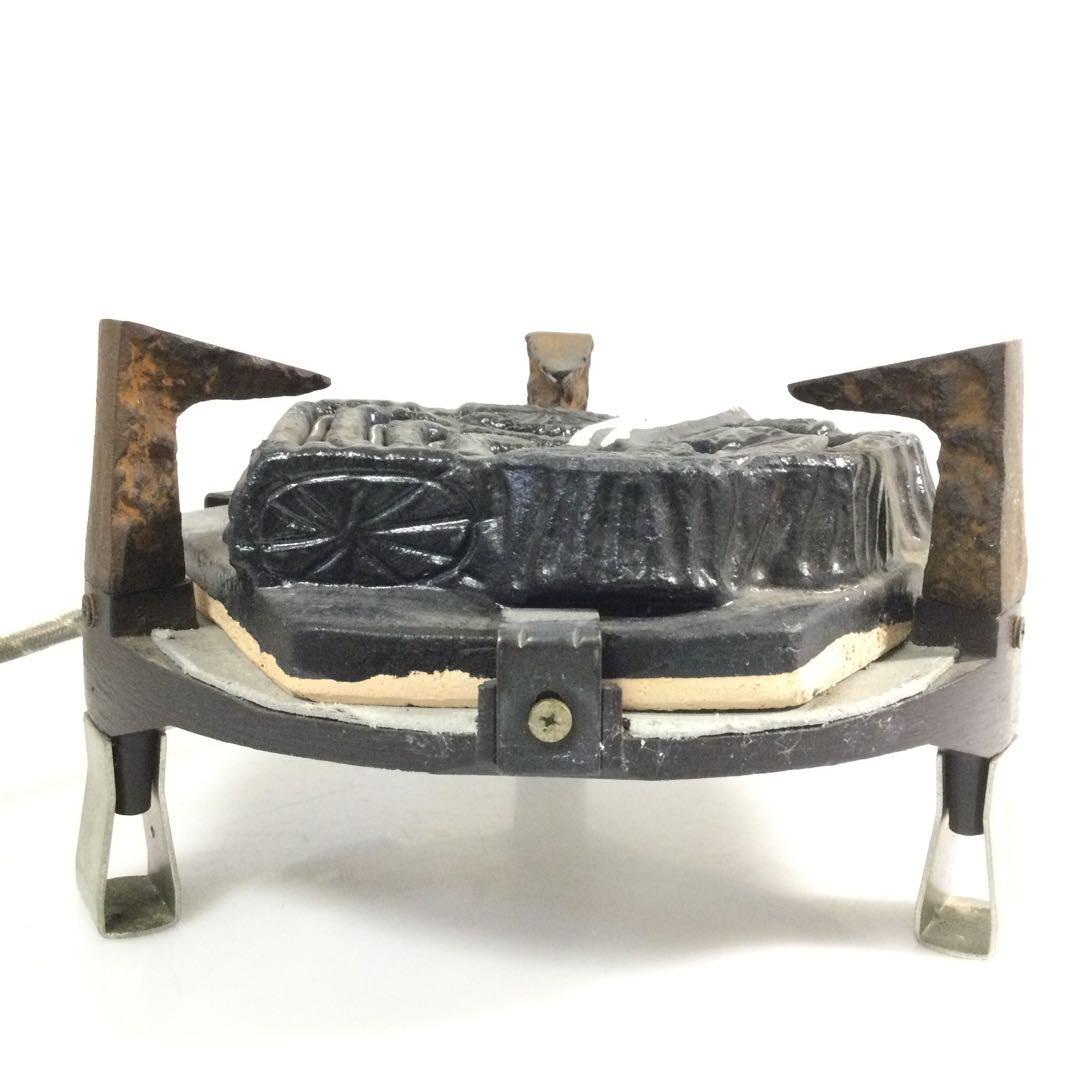 野々田式炭型電熱器 大型 置炉長火鉢用 径25cm 茶道具 点検OK L263