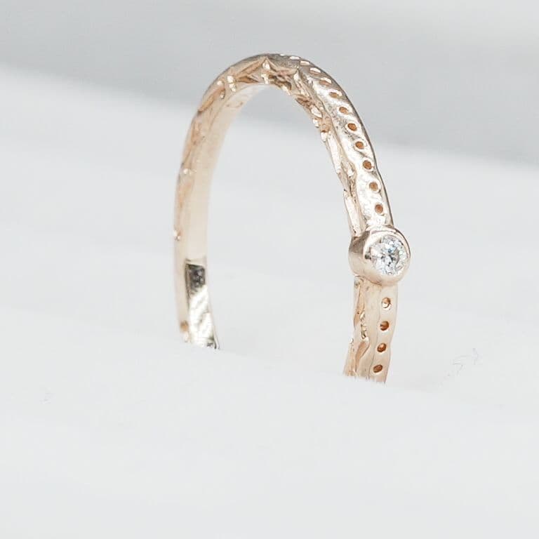 agete アガット K10 ダイヤモンド ピンキーリング