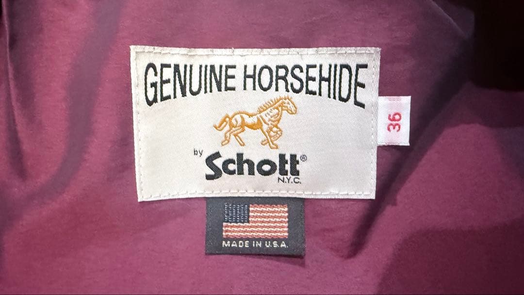 Schott 641xxh 馬革シングル 36