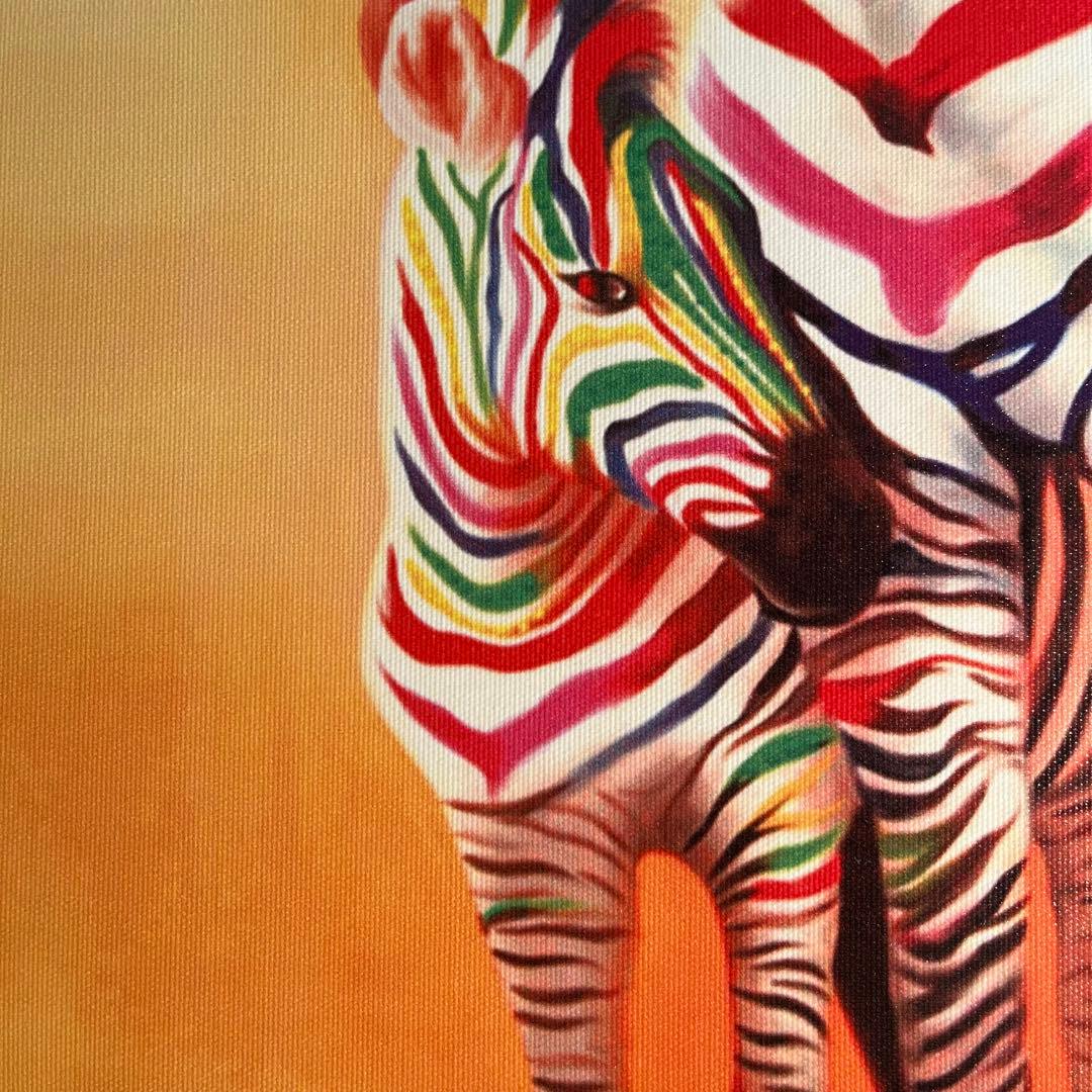 キャンバス プリントアート ゼブラ インテリア 額付き 絵画