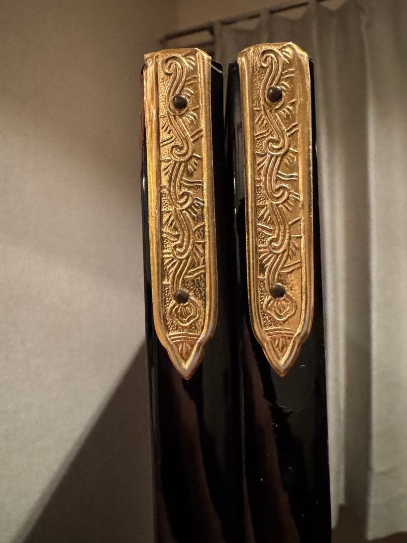 金屏風 二曲屏風 書道 直筆 里如書 アンティーク