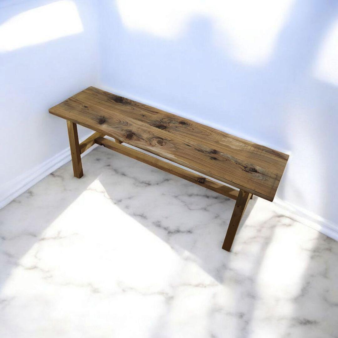 新生活を彩るシンプルな木製/ベンチ/スツールチェア/ウォルナット