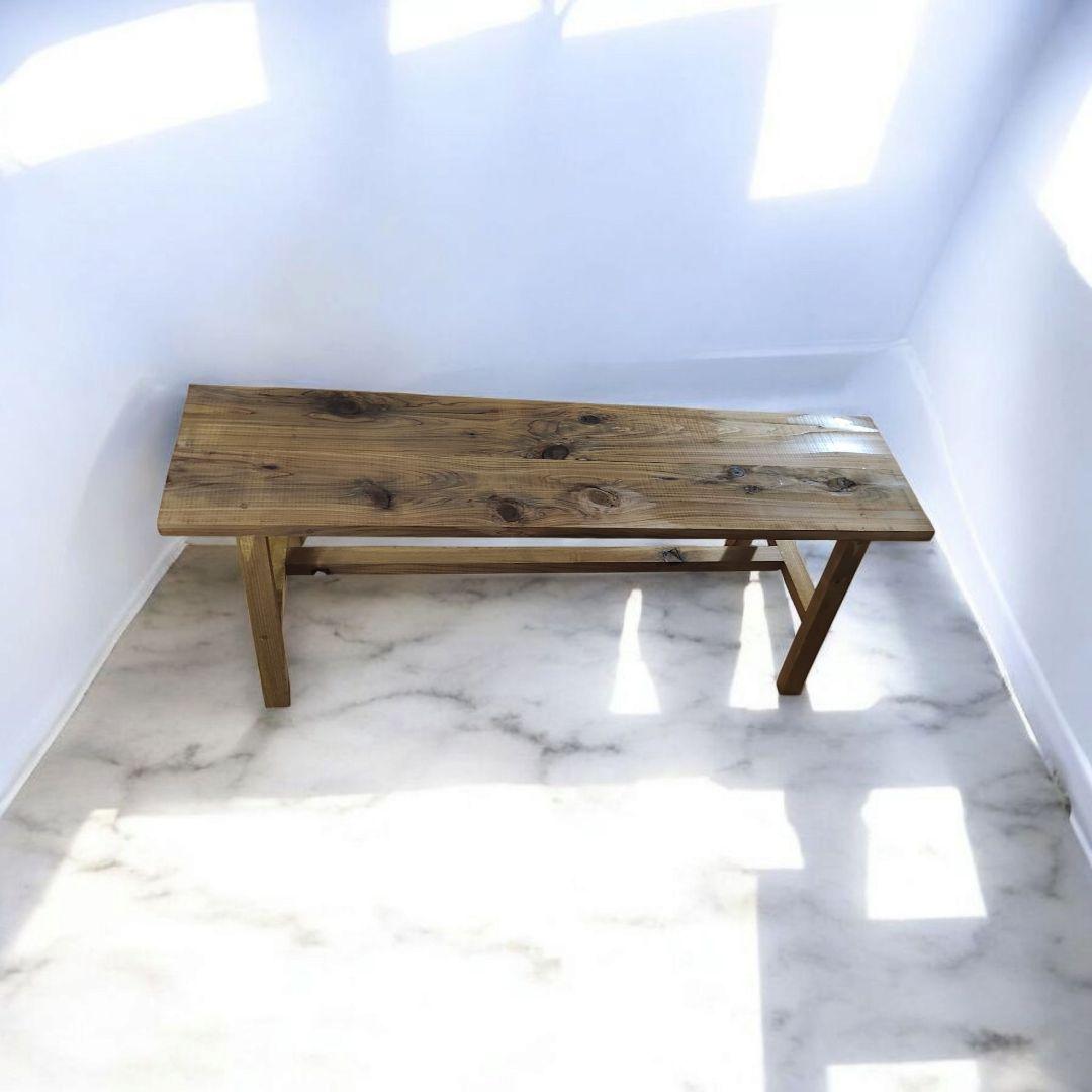 新生活を彩るシンプルな木製/ベンチ/スツールチェア/ウォルナット