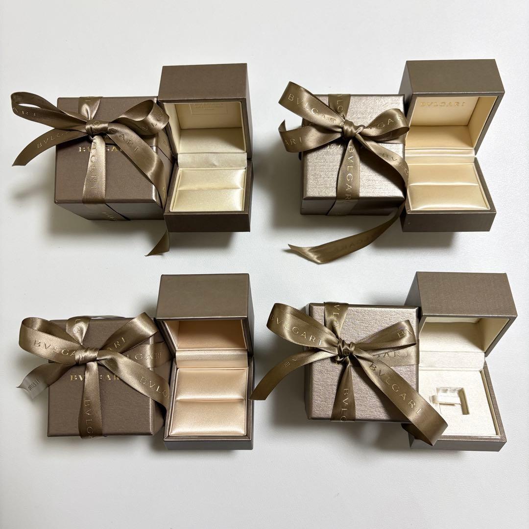 ブルガリ　リングケース　空箱　4個セット　現行品　リボン付き