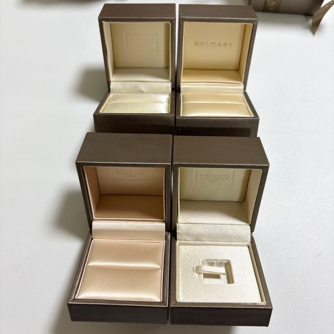 ブルガリ　リングケース　空箱　4個セット　現行品　リボン付き
