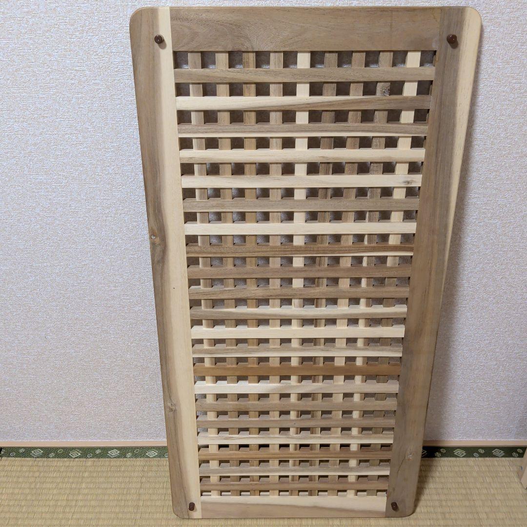 イケア　IKEA　リビングテーブル 収納付き　アカシア材　98x50 cm