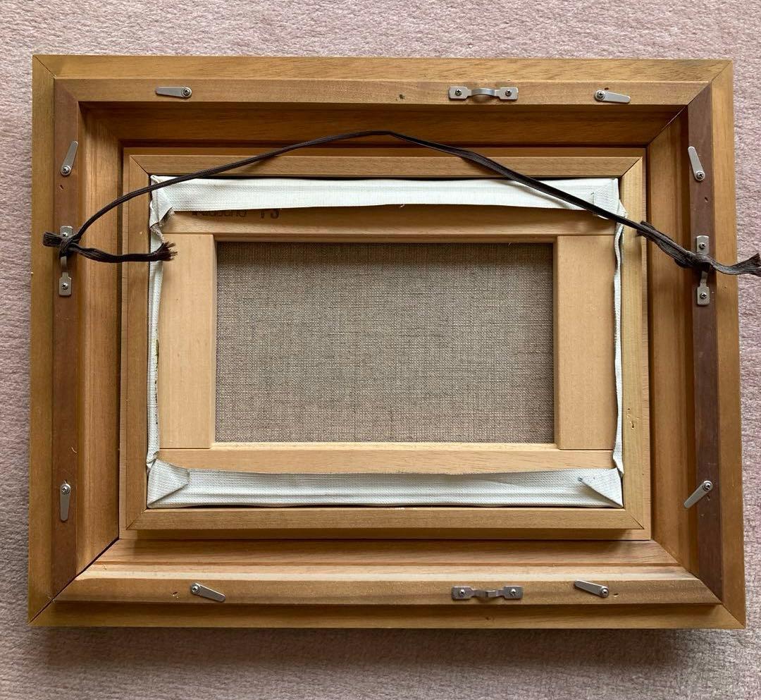 油絵　大￼雪山の風景