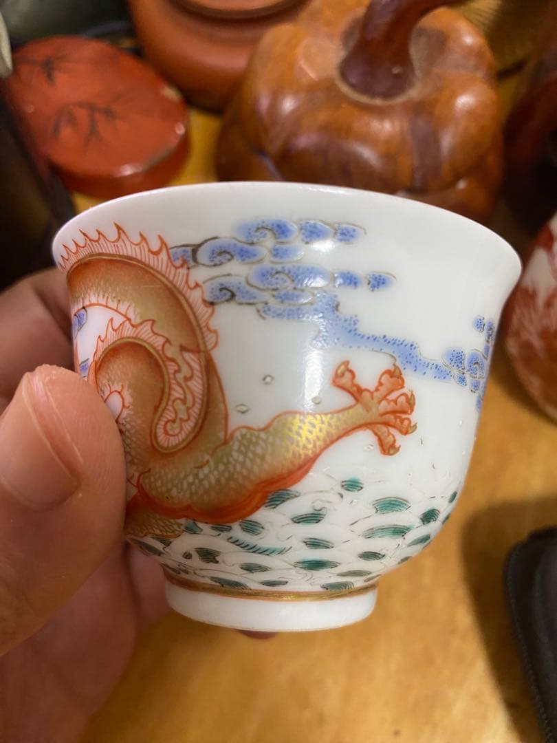 中国美術 茶杯 粉彩 清代 茶道具