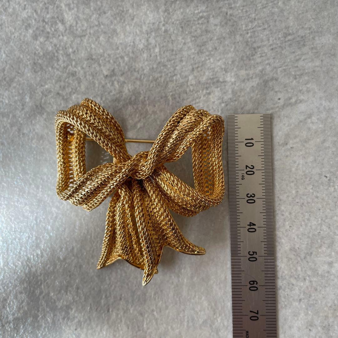 美品 バレンシアガ ヴィンテージ ブローチ リボン