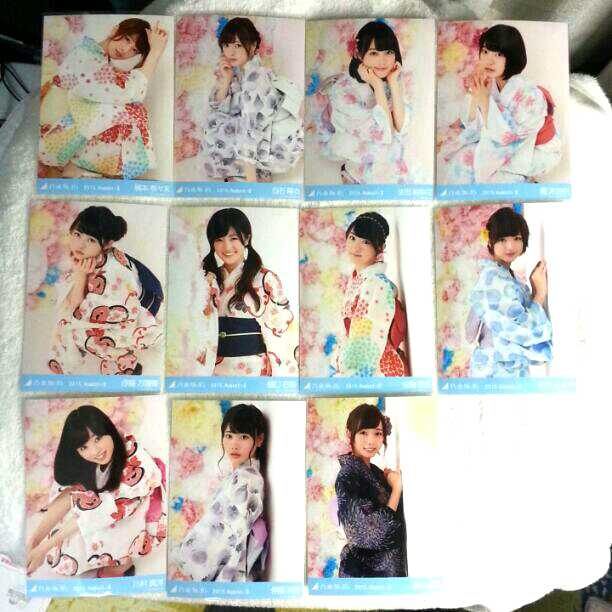 乃木坂46 生写真 浴衣 壁 座り