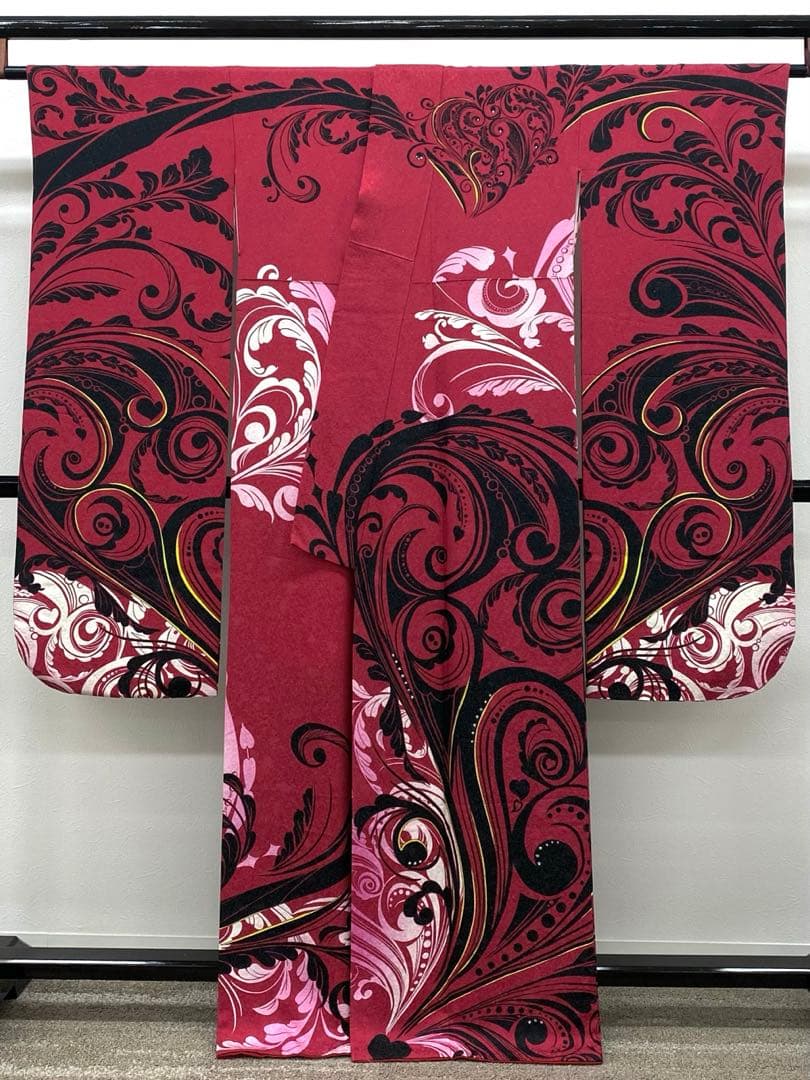 振袖 豪華 銀通し ストーン 紋意匠 個性的 身丈160cm パールトーン加工済