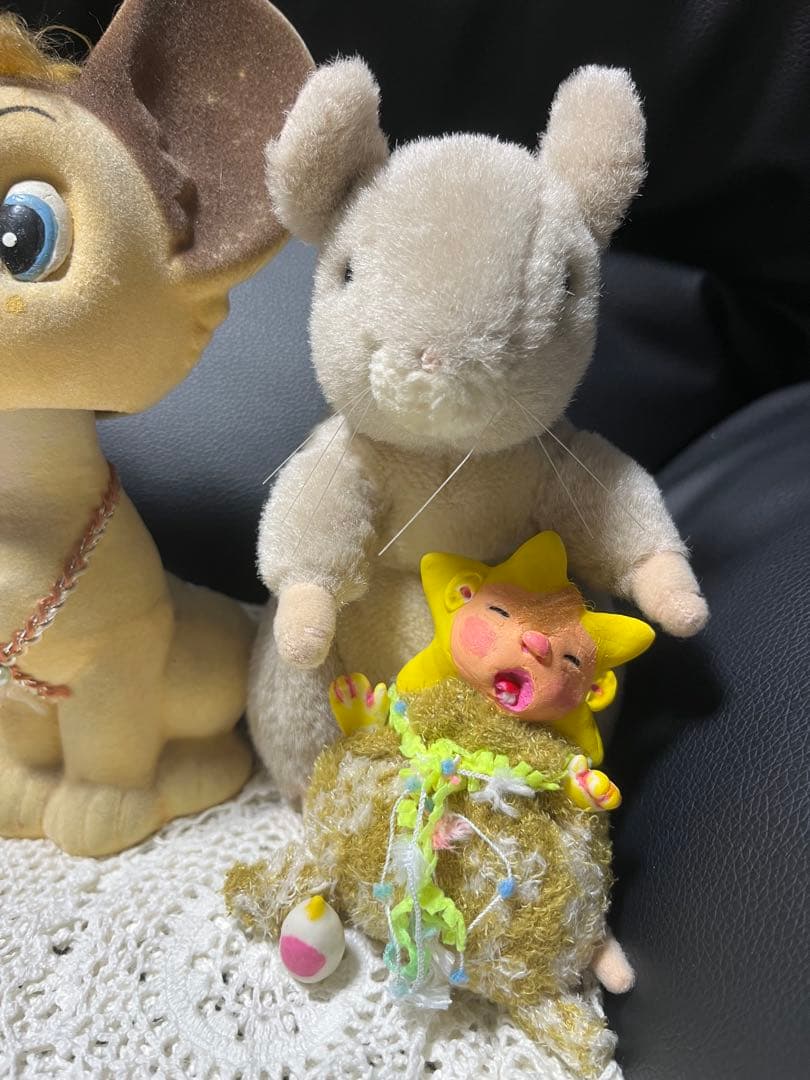 蚤の市　アンティークドール　置物　貯金箱