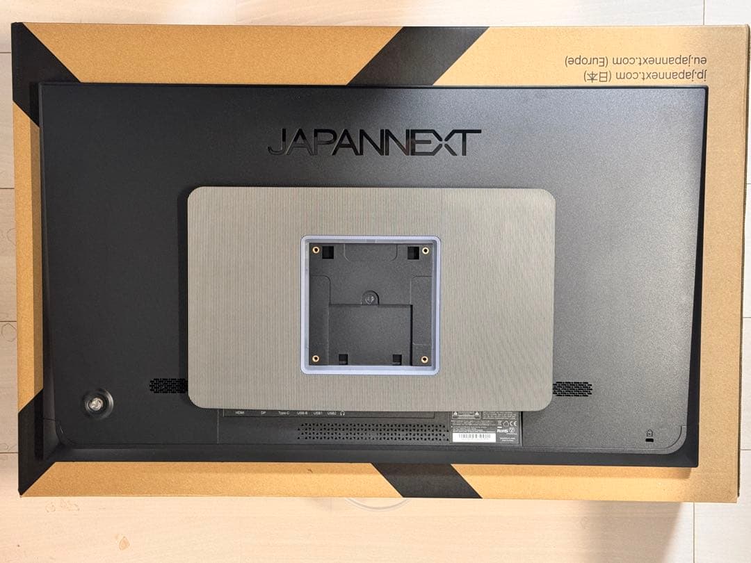 【中古美品】JAPANNEXT 27インチ4Kモニター(スピーカー、TypeC)