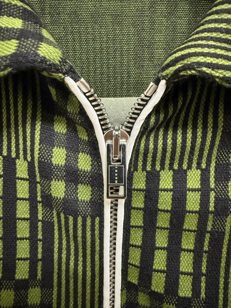 ジャケット・アウター MARNI Green & Black Jacquard Jacket