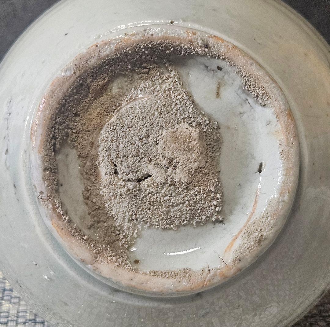 李氏朝鮮時代　李朝白磁　李朝青華　草花文様　広口　徳利　花入れ　瓶　茶道具　茶器