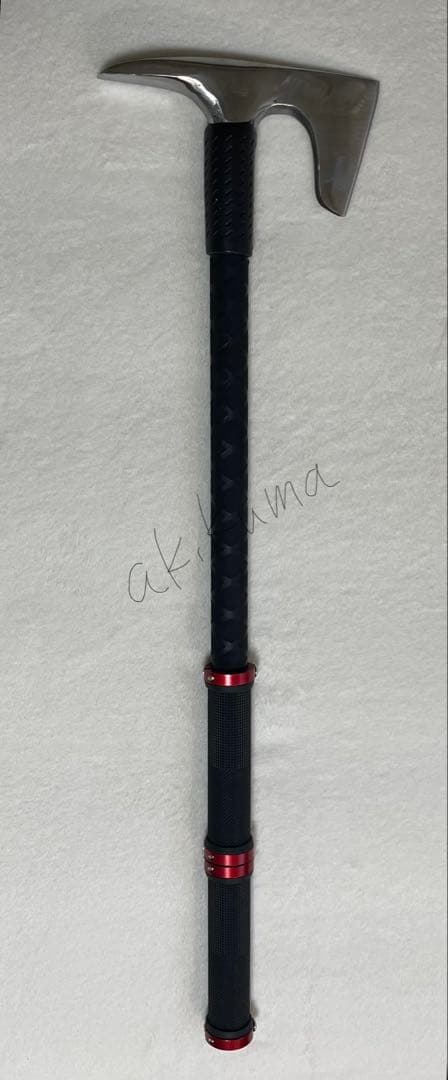 材割り用採集斧　両手斧　ロング　レッド