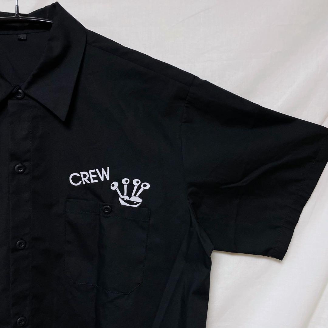 【激レア】B'z 稲葉浩志 半袖シャツ ビーズ CREWプリント 黒ブラック L