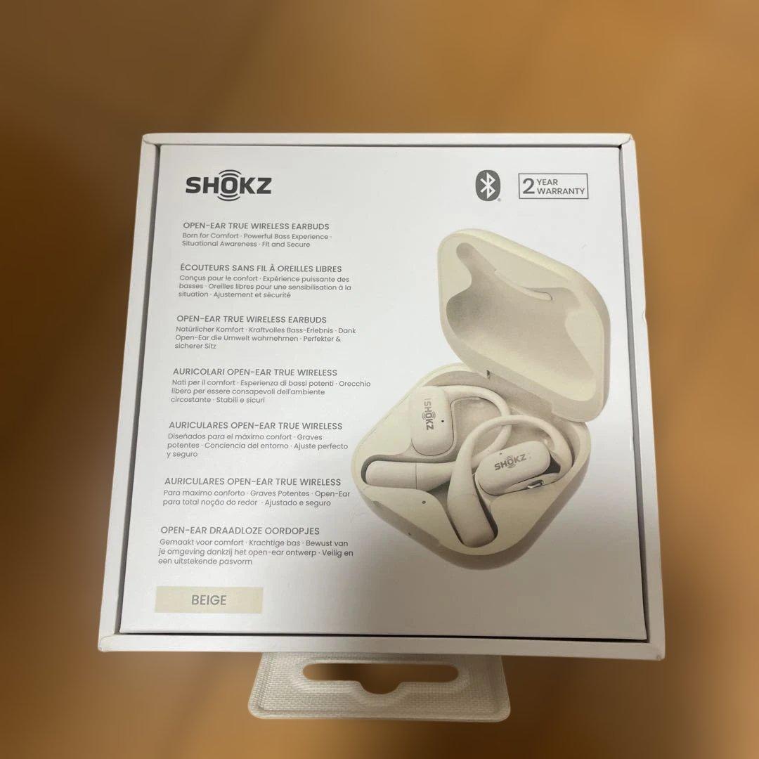 SHOKZ OPENFIT ワイヤレスイヤホン BEIGE