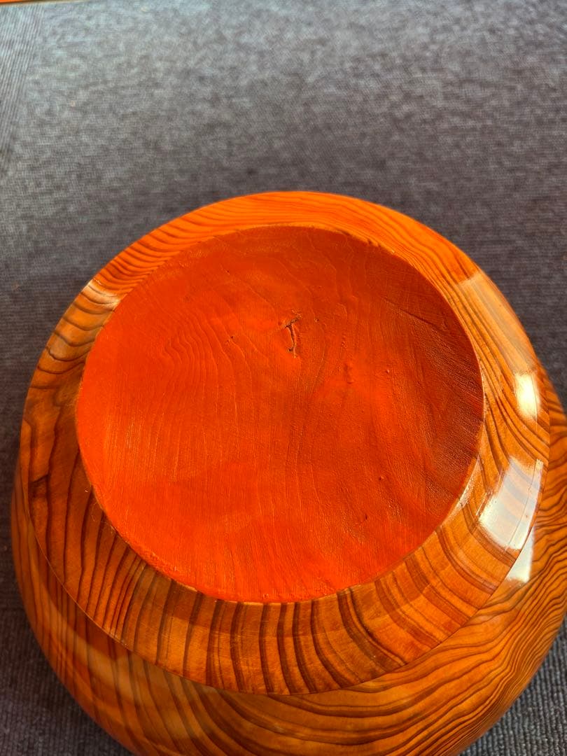 1094 屋久杉 菓子器鉢　フルーツ鉢 高台付き　未使用