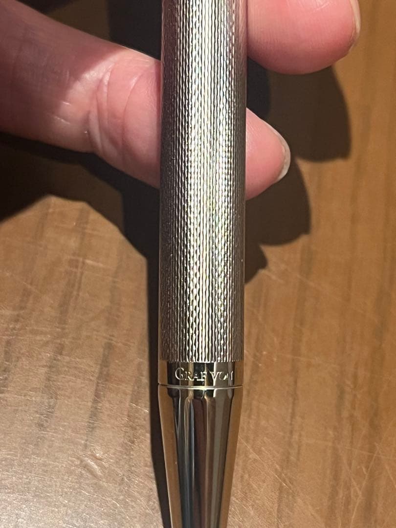 【美品】グラフフォンファーバーカステル ロジウム　ギロシェ　ボールペン