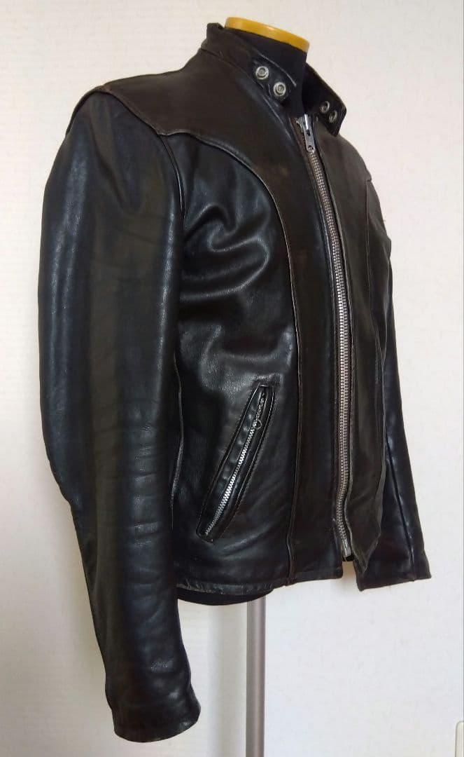 Schott vintage 牛革 シングルライダース ボアインナー付き 38