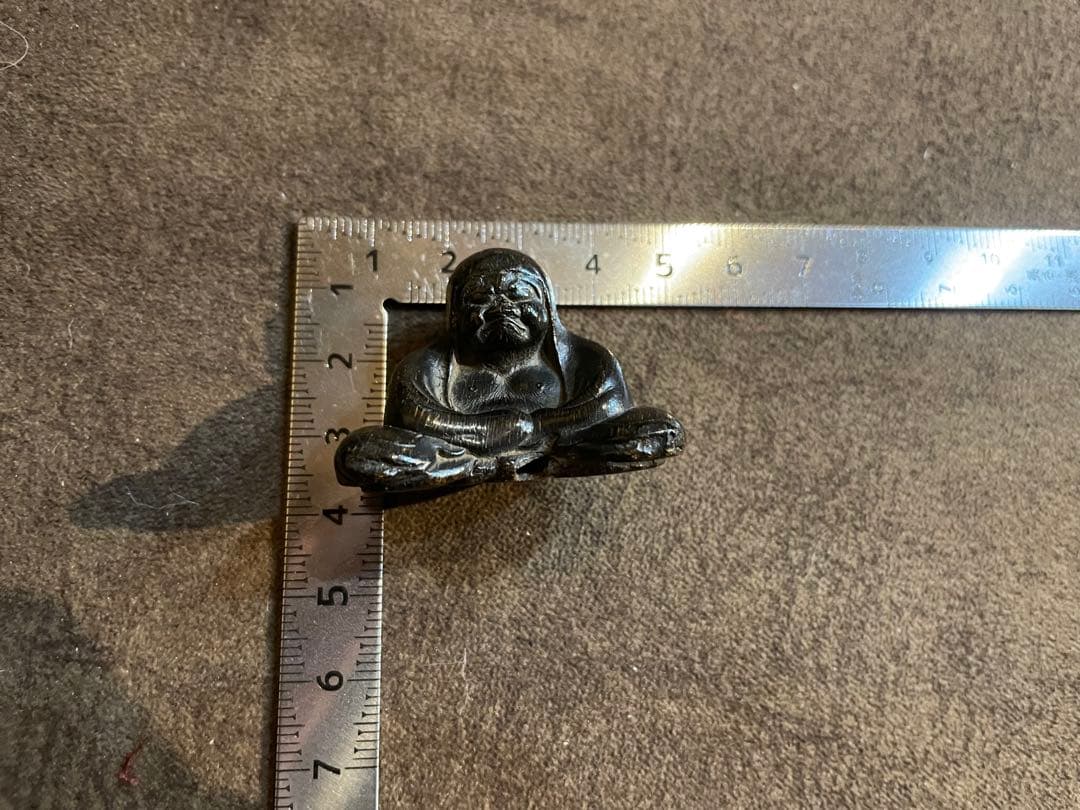 根付 達磨 木製 無銘