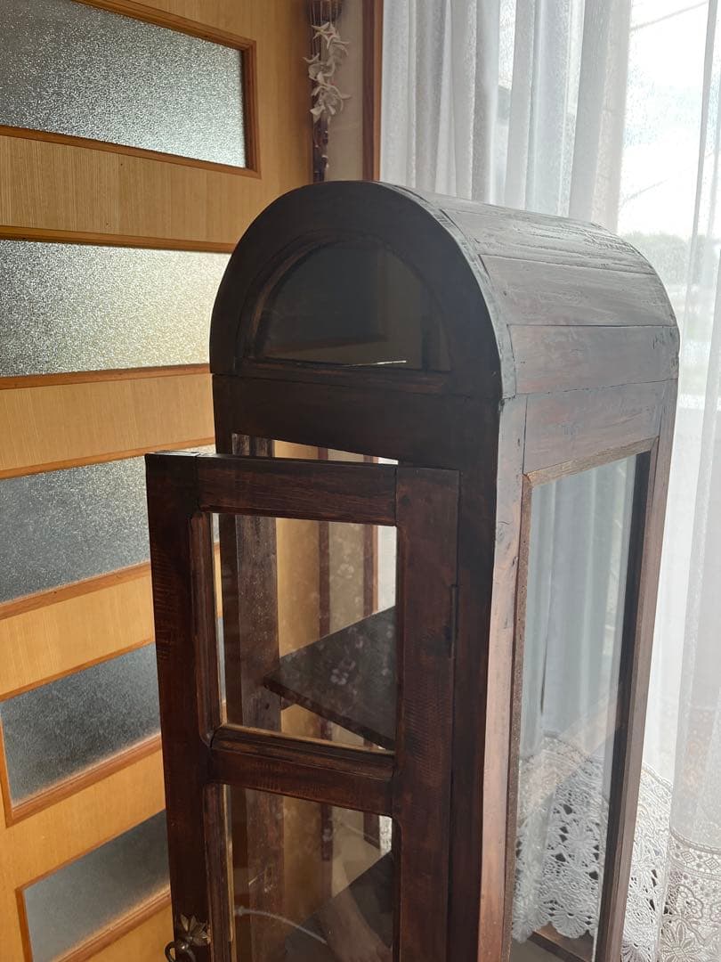 木製アーチ型アジアンキャビネット 3段