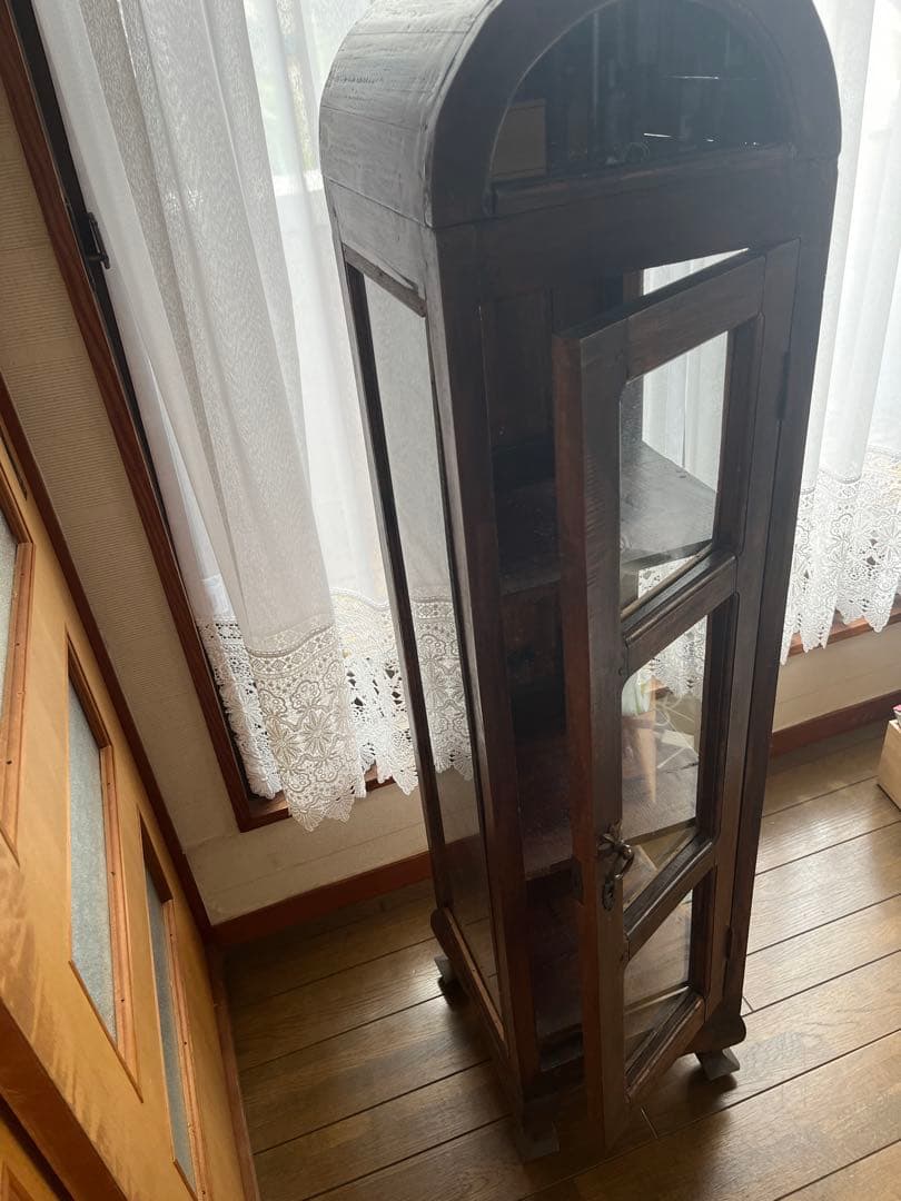 木製アーチ型アジアンキャビネット 3段