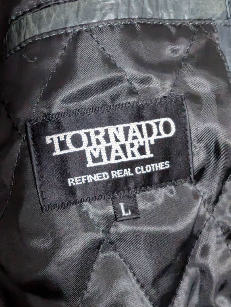 Y2K【当時モノ】TORNADOMARTホースハイド馬革セミダブルライダース