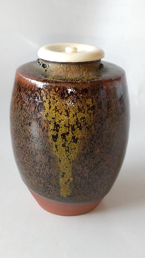 笹田有祥 摸 北野肩衝 茶入 唐物 大名物 仕覆 二人静 茶道具 共箱 栞 新品