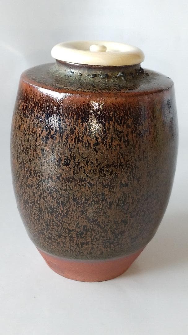 笹田有祥 摸 北野肩衝 茶入 唐物 大名物 仕覆 二人静 茶道具 共箱 栞 新品