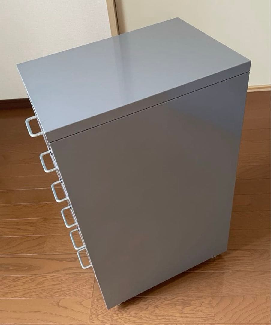 廃盤 IKEA イケア HELMER ヘルメル 引き出し　スチール キャスター付