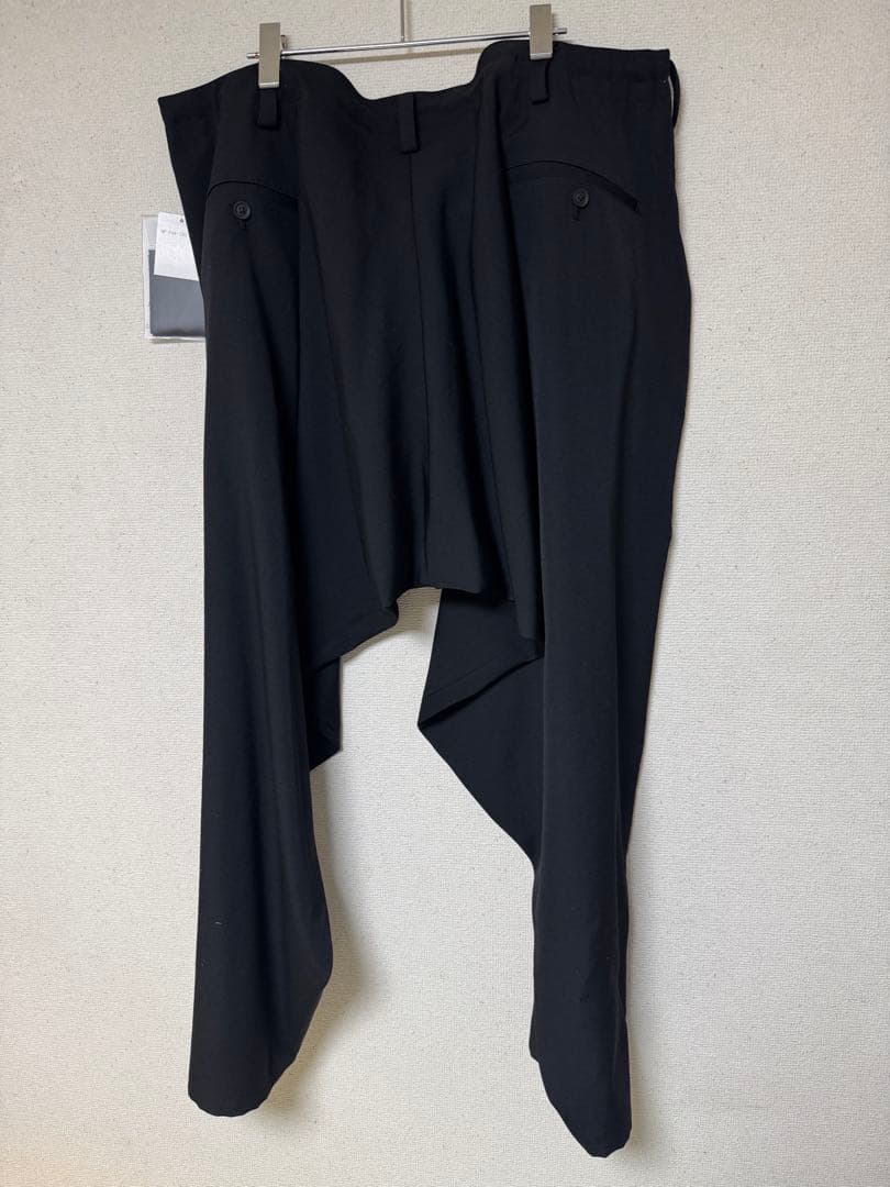 今期 試着のみ未使用 ヨウジヤマモトプールオム ドレープパンツ ウールギャバジン