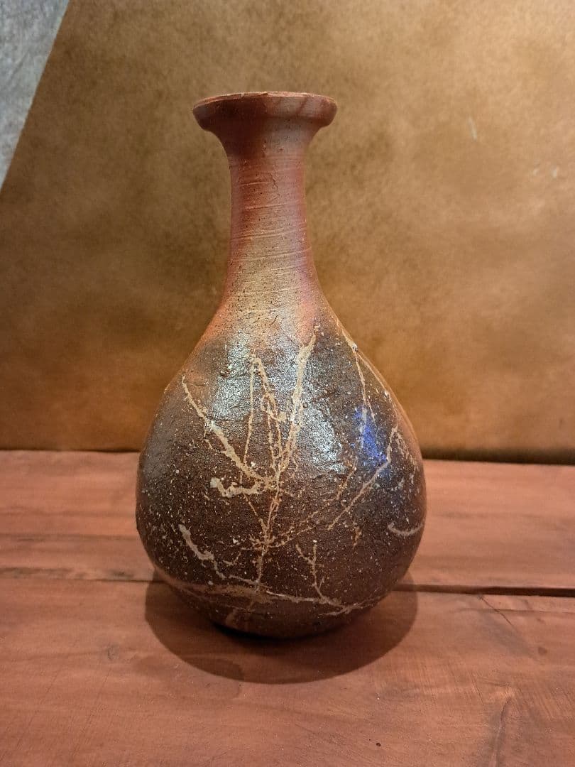 人間国宝　伊勢崎淳　花入　※箱なし